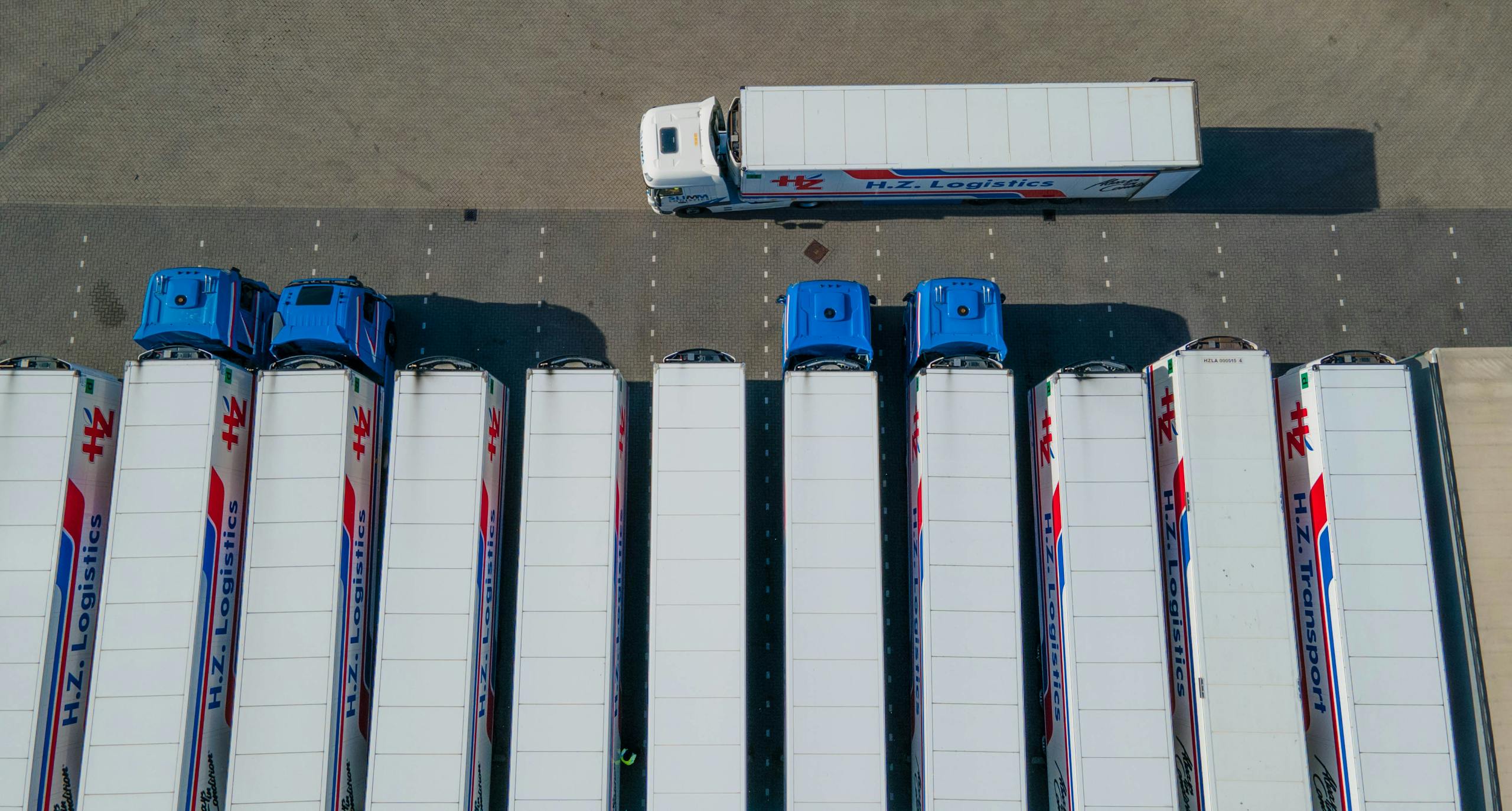 Trucks Parked in Row